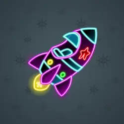 NFT Stellar Rocket Neon Fuel