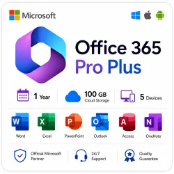 Microsoft Office 365 Pro Plus | 1 Year | 100GB | 5 Devices | Windows/Mac