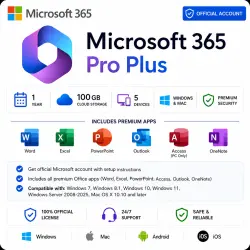 Office 365 Pro Plus | 5 Devices | 1TB Cloud Storage | 1 Year