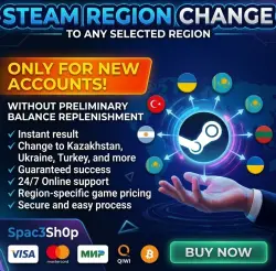 Change to ANY Steam region — FOR NEW STEAM ACCOUNTS ONLY