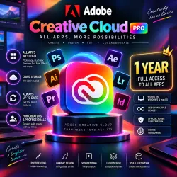 Adobe Creative Cloud Pro 1 Year Prepaid | Fresh Account | Warranty
