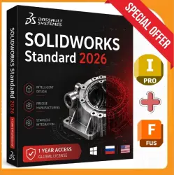 SOLIDWORKS 2026 Standard + Inventor Pro + Fusion | 1 Year License | Auto Delivery