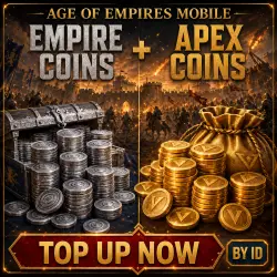 24/7 | AGE OF EMPIRES MOBILE | EMPIRE & APEX COINS | ID