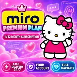 Miro 1/12 month subscription to your Account