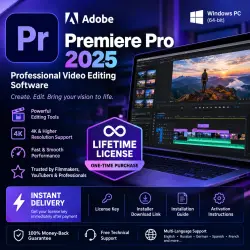 Adobe Premiere Pro 2025 | Professional Video Editing | Lifetime License | Windows