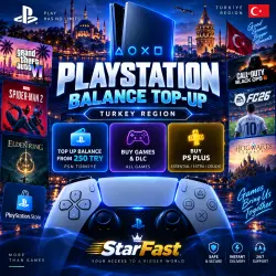 Türkiye | PSN BALANCE TOP-UPS | GAME PURCHASES | PS PLUS SUBSCRIPTIONS