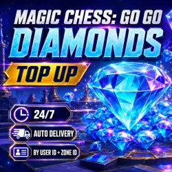 24/7 | MAGIC CHESS: GO GO | DIAMONDS | BY USER ID & ZONE ID | AUTO DELIVERY