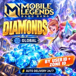24/7 | MOBILE LEGENDS | GLOBAL | DIAMONDS | USER ID + ZONE ID | AUTO DELIVERY