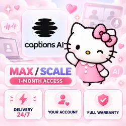 Captions.ai Premium Max / Scale | 30 Days | Delivery 24/7