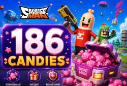 🍬 Sausage Man — 186 Candies 🎁 Пополнение по ID 🎁 ✅Быстрая доставка✅