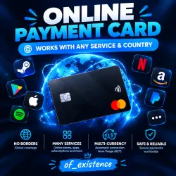 ONLINE PAYMENT CARD | SUITABLE FOR ANY SERVICES AND COUNTRIES