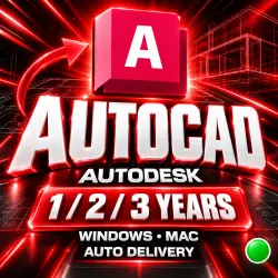 Autodesk AutoCAD 2024–2027 | 1 / 2 / 3 Years | Windows & Mac | Invite | Auto Delivery