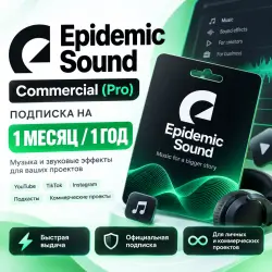 Epidemic Sound Commercial (Pro) - 1-month/1-year subscription