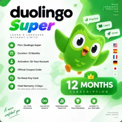 Duolingo Super – 12 Months | Own Account | Official Coupon Code