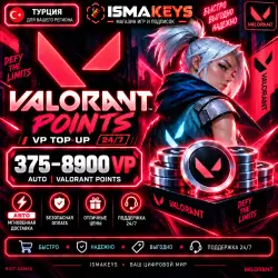 AUTO | VALORANT Points 375–8900 VP Turkey | VP Top-Up 24/7