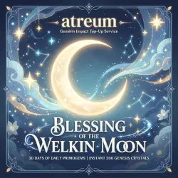 Благословение полой луны (Welkin Moon) 30 дней | С входом в аккаунт | Genshin Impact | atreum