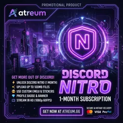 Discord Nitro 1-12 месяцев | 2 Boosts Full 🔥 Подключение подписки | atreum