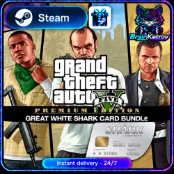 Grand Theft Auto V Enhanced & Great White Shark Card | AUTODELIVERY | GIFT | STEAM | PC
