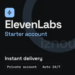 ElevenLabs Starter — New Account with 1-Month Subscription (Instant)