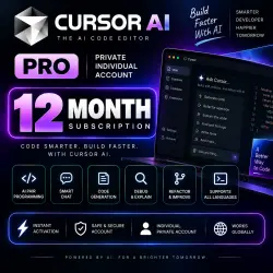 Cursor AI Pro 12 Month - Private Individual Account