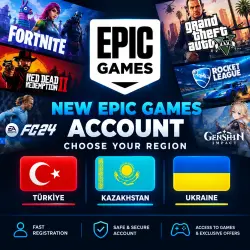 NEW EPIC GAMES ACCOUNT (Turkey/Kazakhstan/Ukraine |Argentina)