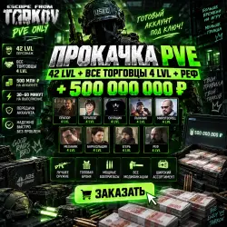 [PVE] Escape from Tarkov PvE — 42 LVL + ALL MERCHANTS 4 LVL + REF + 500 MILLION ₽