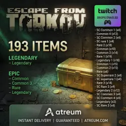 [Twitch Drops] Escape from Tarkov: Набор из 193 Предметов с Моментальной Доставкой | Mila