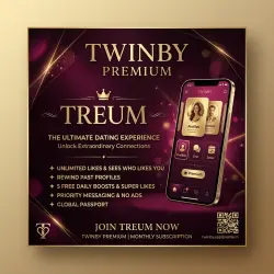Премиум подписка Twinby (Твинби) на 1 неделю, 1 месяц или 3 месяца |Mila