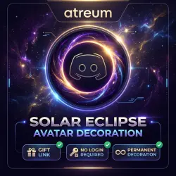 Украшение профиля Discord «Затмение» (Solar Eclipse) — Подарок без входа в аккаунт |Mila