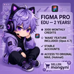 Figma Pro Education 2 Years (24 Months) | 3000 Credits | Make Opus 4.7 | Mail Access | Instant Deliv