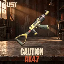 Caution AK47 — скин оружия в Rust, лот №260878