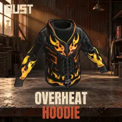 OVERHEAT Hoodie — скин одежды в Rust, лот №278376
