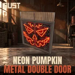 Neon Pumpkin Metal Double Door — скин предмета в Rust, лот №261106