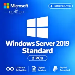 Windows Server 2019 Standard Key | 2 PC | Lifetime Activation