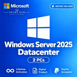 Windows Server 2025 Datacenter Key | 2 PC | Lifetime Activation