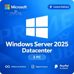 Windows Server 2025 Datacenter Key | 2 PC | Lifetime Activation
