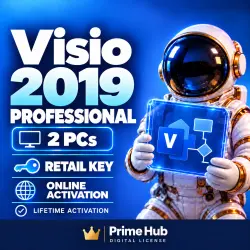 Visio 2019 Pro | 2 ПК | Retail Online | Бессрочно | Мгновенно