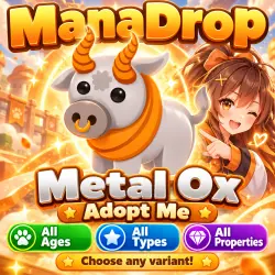 METAL OX OF ANY SIZE I ADOTP ME! I AND RAISE YOUR OWN PET!