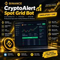 CryptoAlert Spot Grid Bot | Binance Spot | Торговый бот для Windows | SIMULATION + LIVE