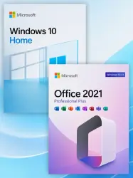 Windows 10 Home + Office 2021 Pro Plus Microsoft Activation Key (1 PC Set, Russian