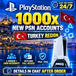 1000x NEW PSN ACCOUNTS | Turkey | Outlook Full Access | PS4 & PS5 | Chat Delivery 24/7