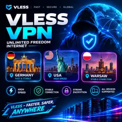 VLESS VPN Key | Germany USA Poland |  & Stable | Personal Access