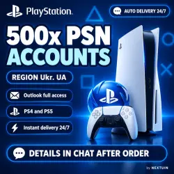 500x NEW PSN ACCOUNTS | Ukr. UA | Outlook Full Access | PS4 & PS5 | Chat Delivery 24/7
