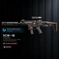 SCW10 Hypersonic Weapon Skin Code Instant Delivery