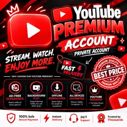 YouTube Premium | Private Account [1 / 2 / 3 / 6 / 12 Months] •  & Full Warranty