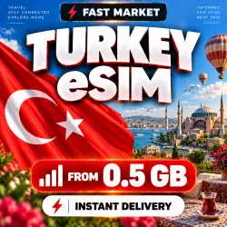 eSIM TURKEY | 24/7 AUTO | Mobile Internet | from 0.5 GB to 50 GB | eSIM