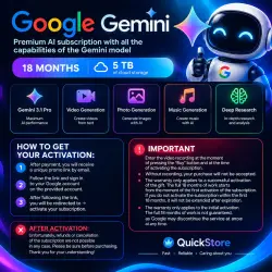Gemini AI Pro 18 months + Veo + Nano Banana + Google One 5 TB