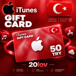 24/7 Apple AppStore & iTunes TR Турция 50 TRY — App Store и Apple ID, лот №257253