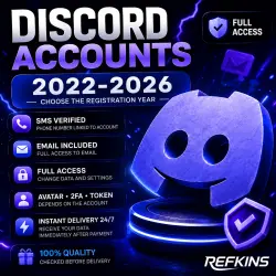 DISCORD ACCOUNT | 2022–2026 | Verified by SMS number + email | EMPTY/NEW/AGED 24/7