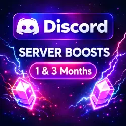 Instant Delivery 24/7 | Discord Server Boosts | 1 & 3 Months